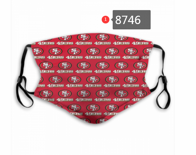 2020 San Francisco 49ers  #80 Dust mask with filter->nfl dust mask->Sports Accessory